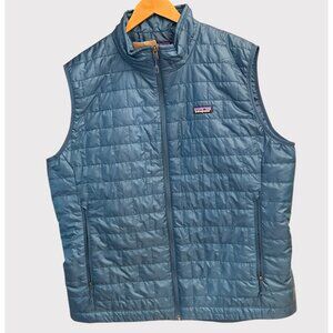 NWT Patagonia Mens Nano Puff Vest Lagom Blue Quilted Insulated  Lightweight